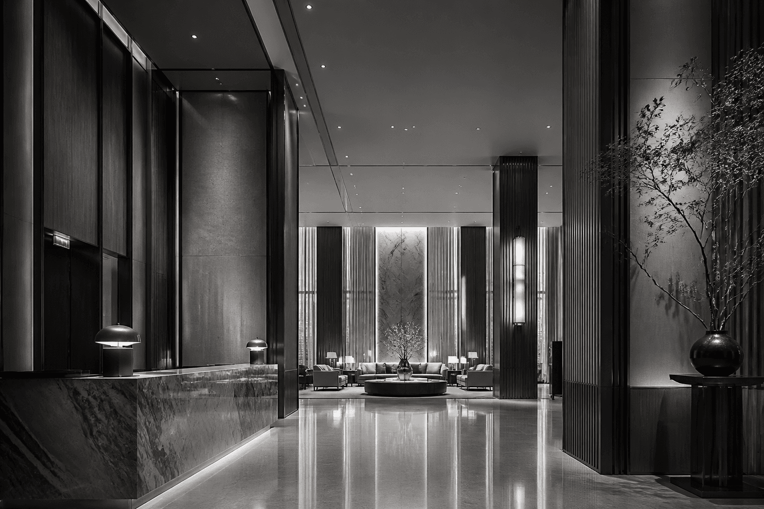 Hospitality interior representing connected guest operations
